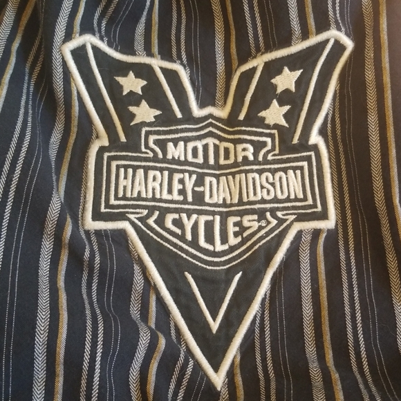 Harley-Davidson striped button down short sleeve - Picture 3 of 8